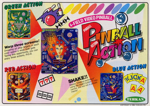 Pinball Action (set 3, encrypted) Arcade Game Cover
